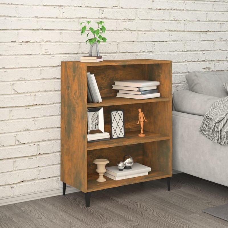 Buffet Chne fum 69,5x32,5x90 cm Bois d'ingnierie
