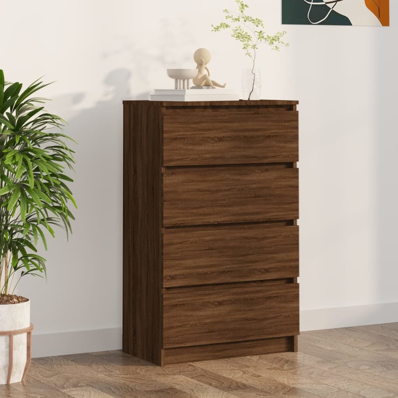 Buffet Chne marron 60x35x98,5 cm Bois d'ingnierie
