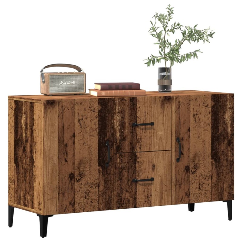 Buffet vieux bois 100x36x60 cm bois d'ingnierie