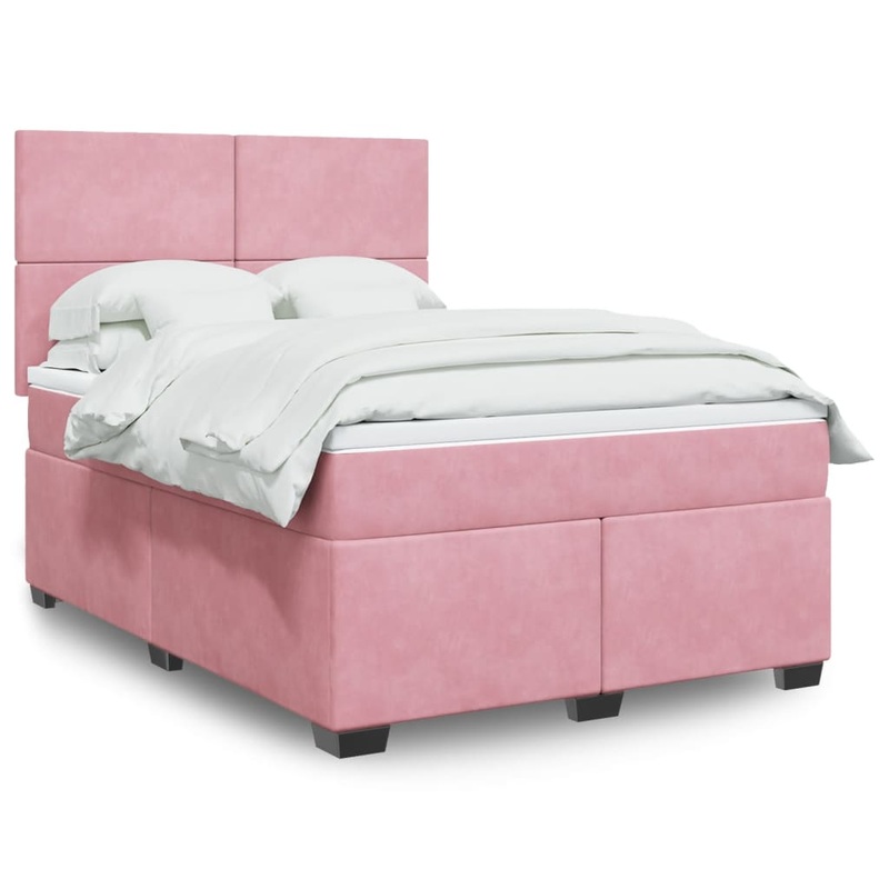 Sommier  lattes de lit avec matelas Rose 140x200 cm Velours