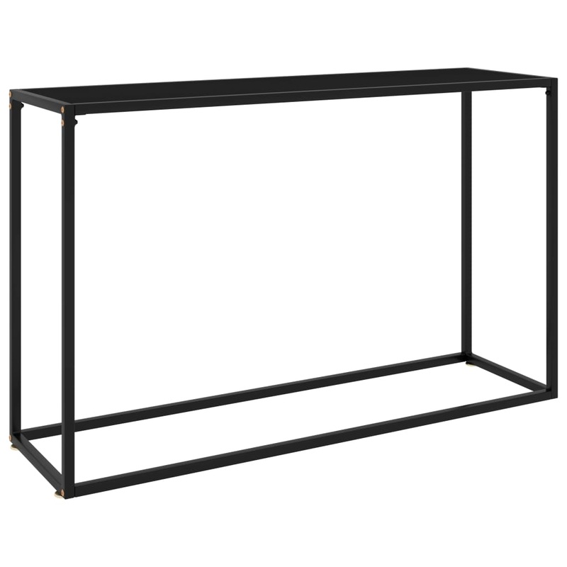 Table console Noir 120x35x75 cm Verre tremp