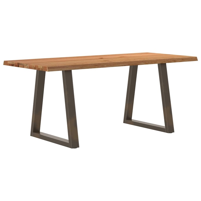 Table  manger avec bord naturel 180x80x74 cm bois massif chne