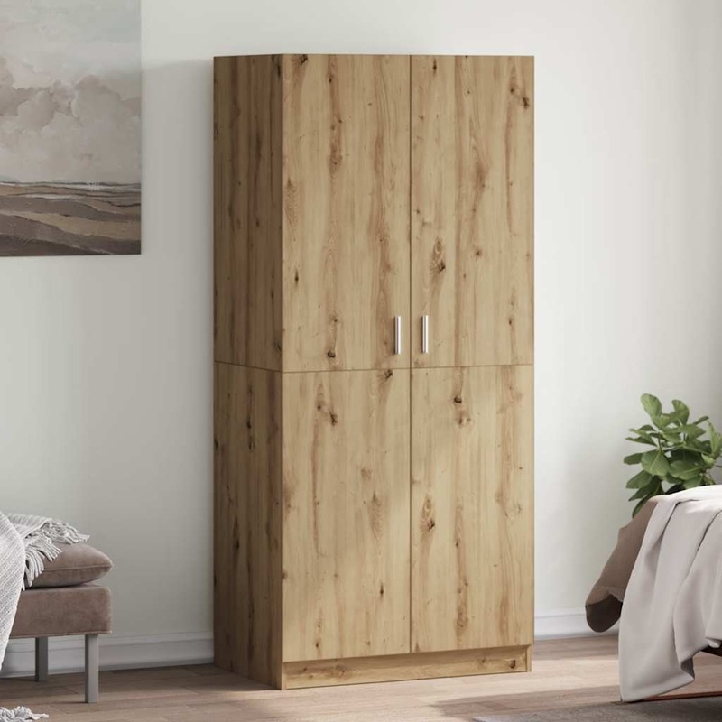 Armoire en chne artisanal 90 x 52 x 200 cm bois d'ingnierie