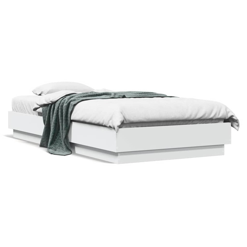 Cadre de lit sans matelas avec lumires LED blanc 90x190 cm