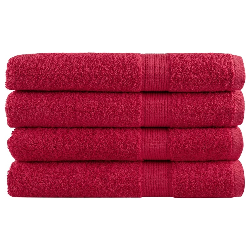 Serviettes de sauna de qualit suprieure SOLUND 4 pcs rouge