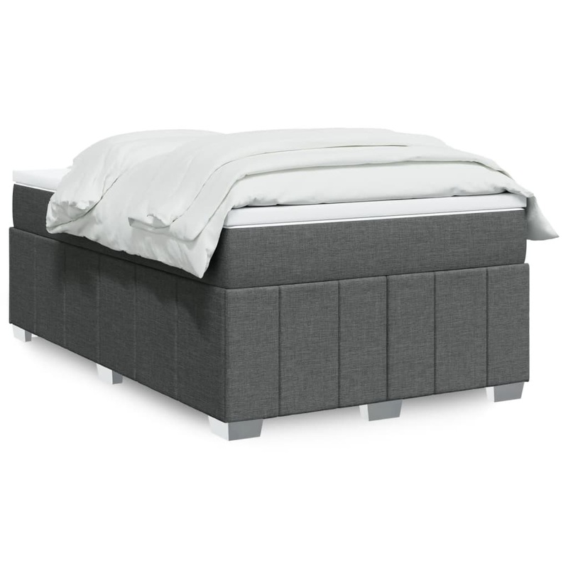 Sommier  lattes de lit avec matelas Gris fonc 120x200cm Tissu
