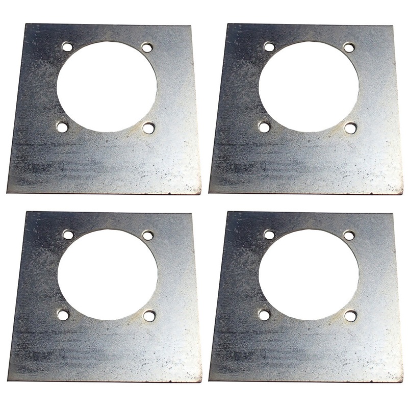 (4) New Backing / Mounting Plates for D-Ring Tie Down Recessed D-Rings Rope Ring