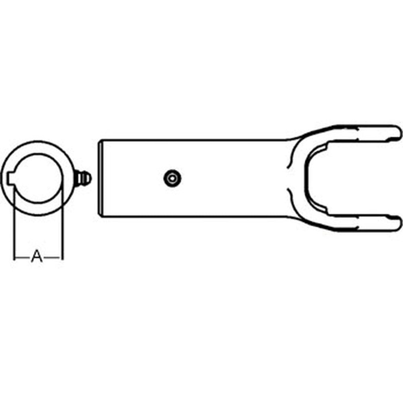 A-10001-1013-AI Slip Sleeve Yoke, 1 1/4" Round Bore, 5/16" Keyway