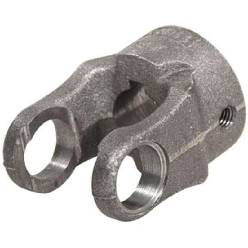 A-806-0618-AI Round Bore Implement Yoke (w/ Double Keyway & Set Screw)