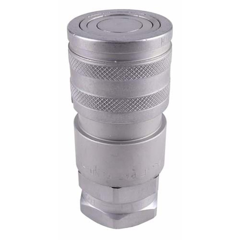 KV0621-77450 Flat Face Hydraulic Breakaway Coupler, Female Fits Kubota