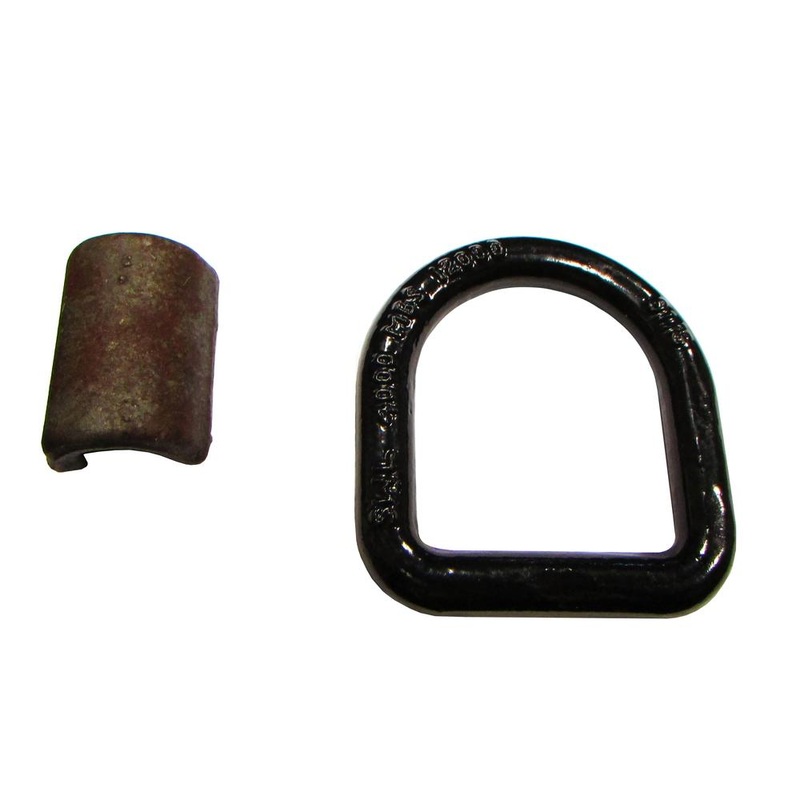 1/2" Bolt On Weld On Black Painted Forged D Ring