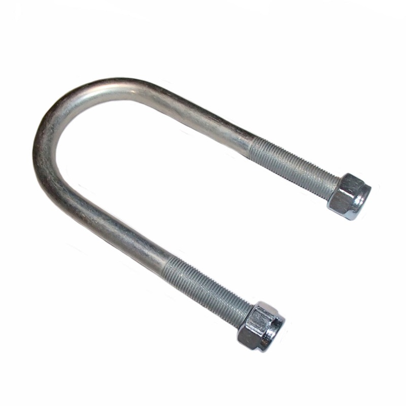 U-bolt w 2 Locking Nuts for Trailers with 2-3/8" Round Axles Rated up to 3500lbs