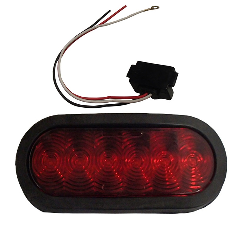 1 Trailer Truck LED Sealed Red 6" Oval Stop Turn Tail Light