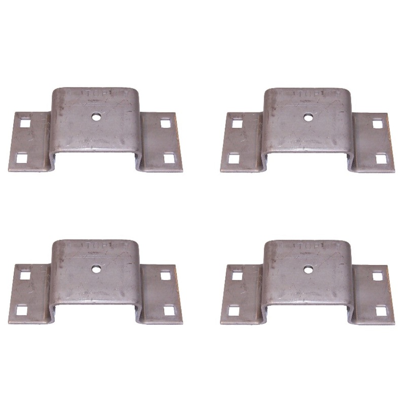 4 PC Bolt On Stake Pockets Truck Trailer 1/8" Steel Pocket Size 3 X 1-1/2