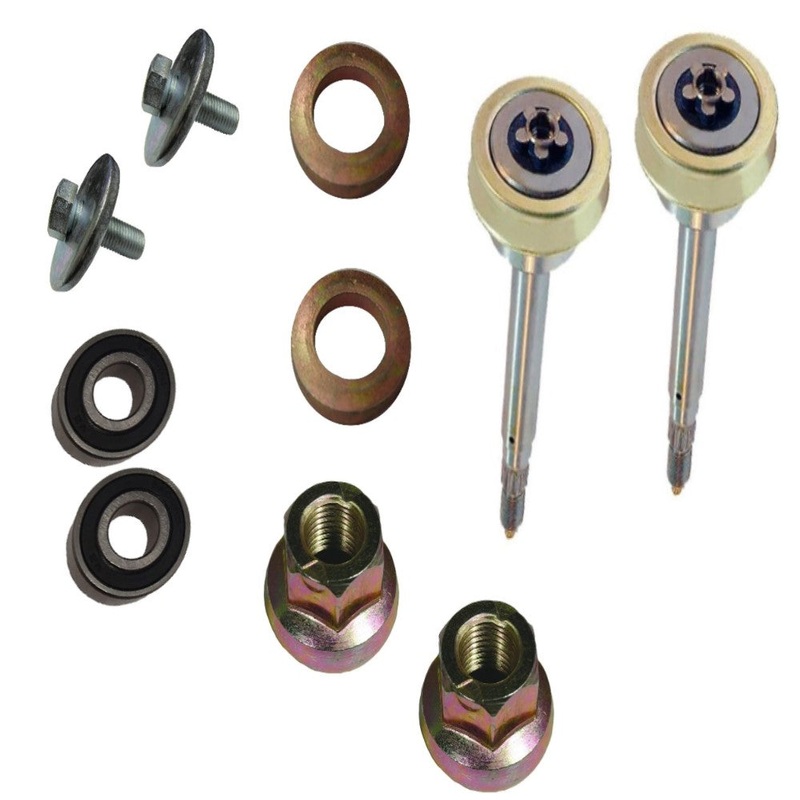 2 Complete Spindle Shaft w/ Hardware Kit Fits Craftsman Fits Husqvarna
