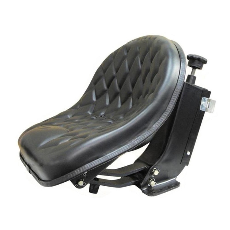 Black Vinyl Suspension Seat 5148974 Fits Allis Chalmers AC Tractor 1250A 1255 12