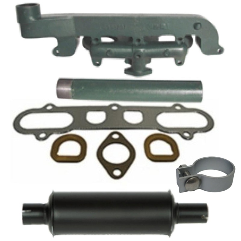 Manifold & Muffler Kit Fits John Deere 1010 Gas Tractor AT13134, AT21369