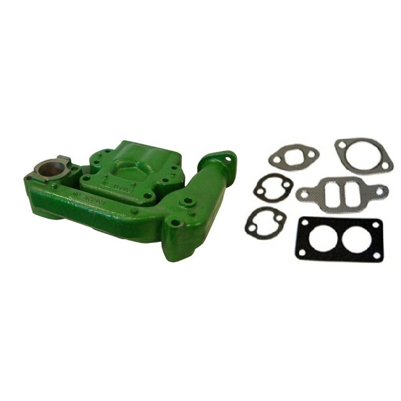 2 pc Intake & Exhaust Manifold w/ Gaskets Fits John Deere Tractor Model 50