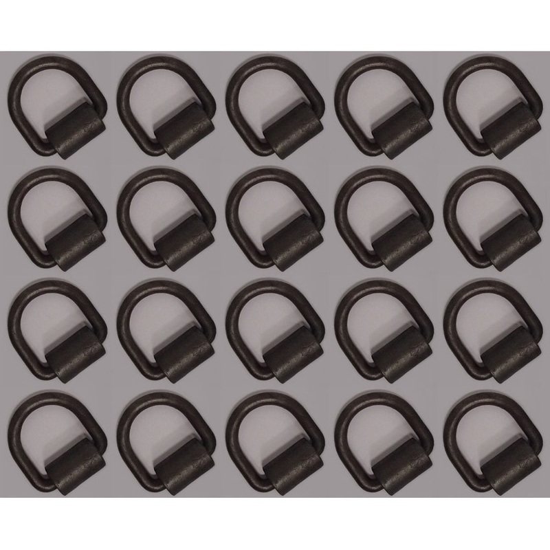 (20 Pack) 1/2" Heavy Duty Weld-On Forged D Rings 10,000 Lbs