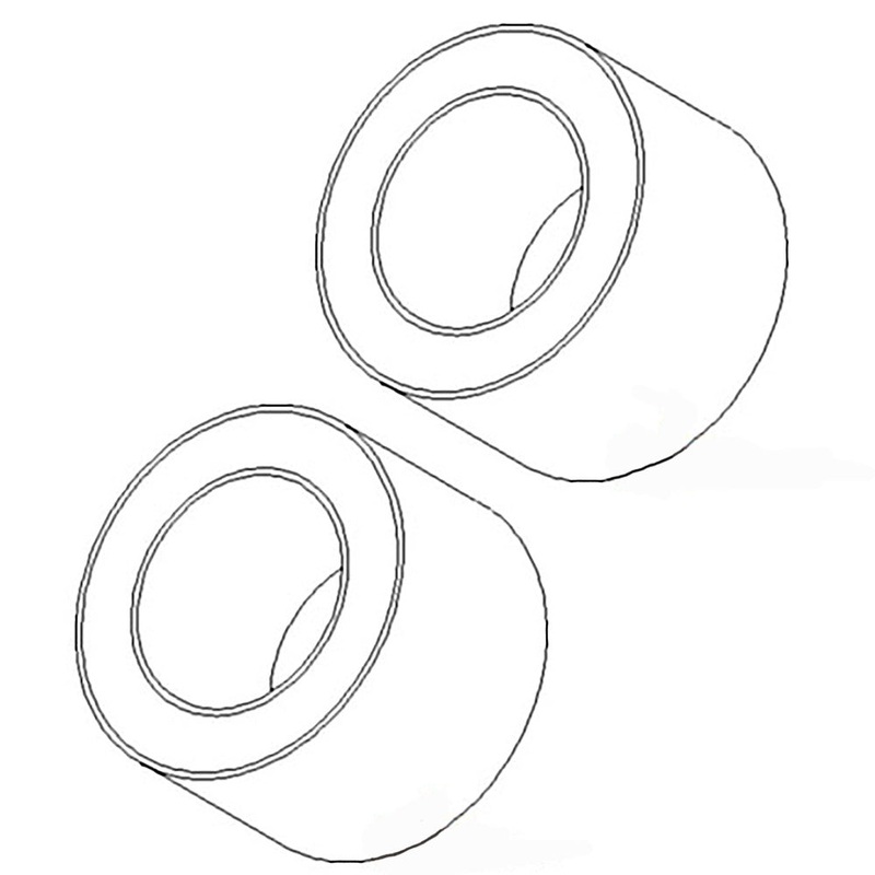 (2) 1" Tail Wheel Spacers Fits Woods Finish Lawn Mowers & Frontier Rotary Cutter