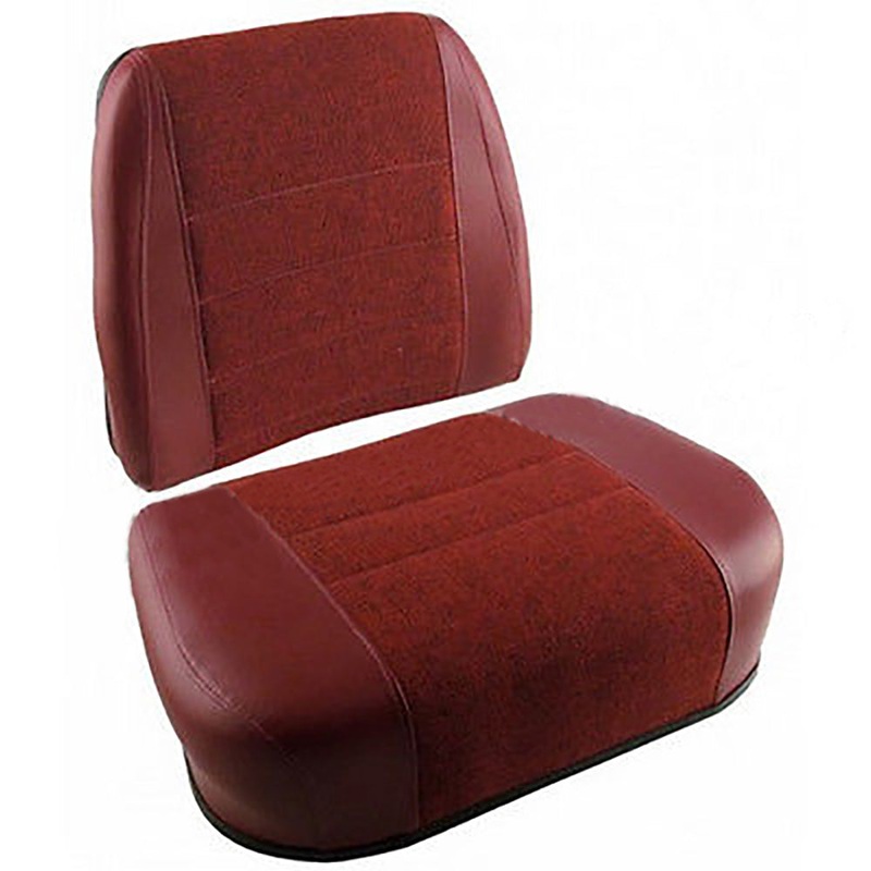 Maroon Vinyl & Fabric Cushion Set SW3347931 for White AGCO 120 125 140 +