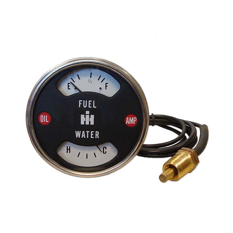 1546480C1S New Fuel & Temp Gauge Fits Case-IH Tractor Models 544 656 +