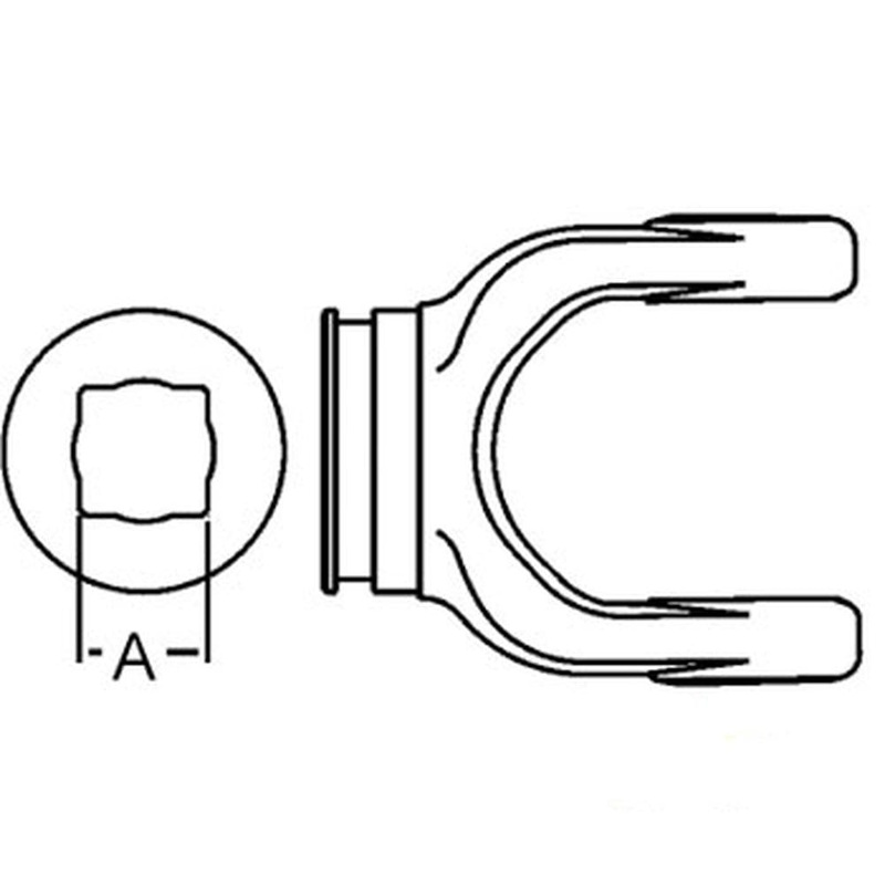 A-300-2600-AI Shaft Weld Yoke (w/ Bearing Groove)