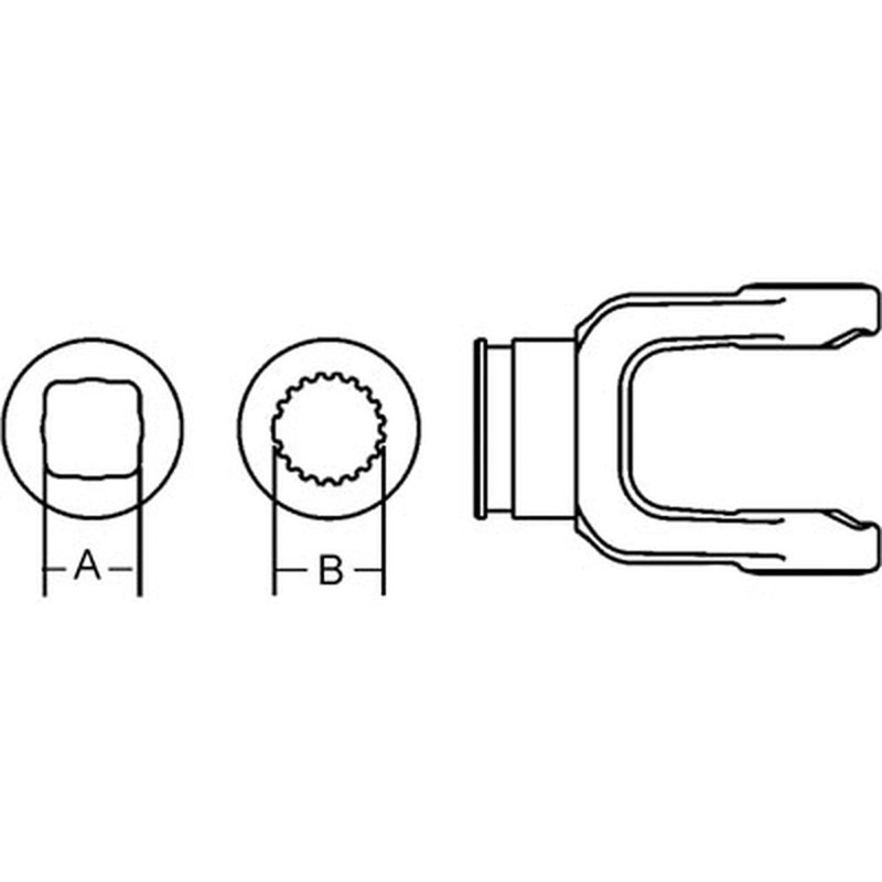 A-300-3500-AI Shaft Weld Yoke (w/ Bearing Groove)