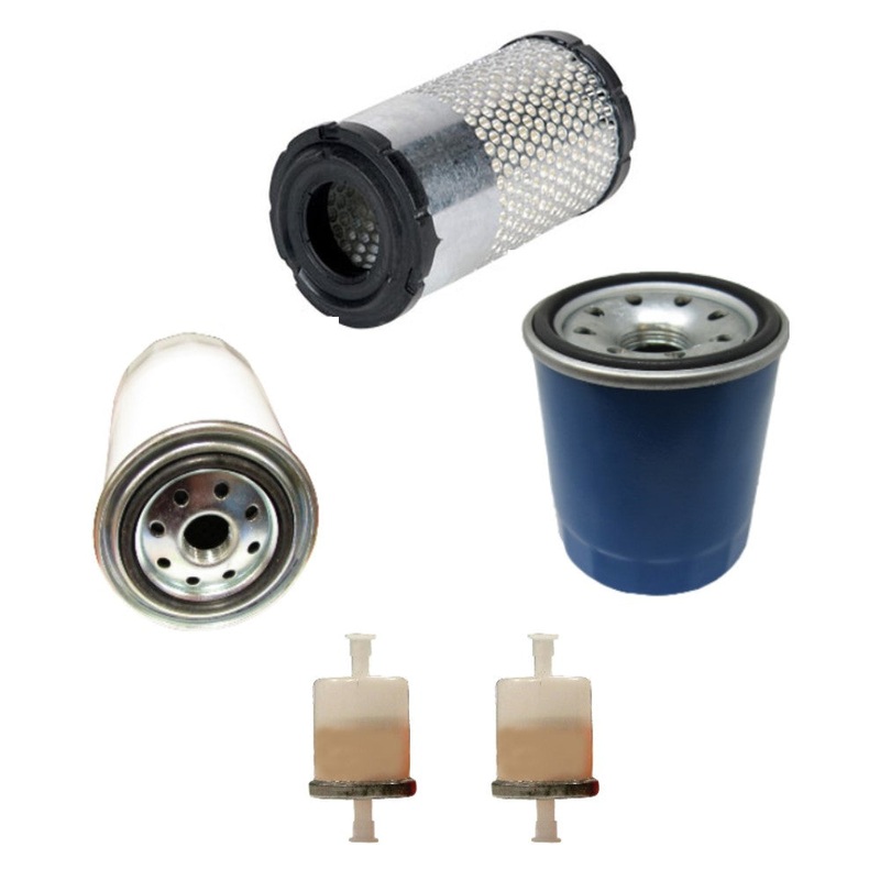 New Filter Kit Air/Fuel/Oil/Hst Fits Kubota F2260 F2560