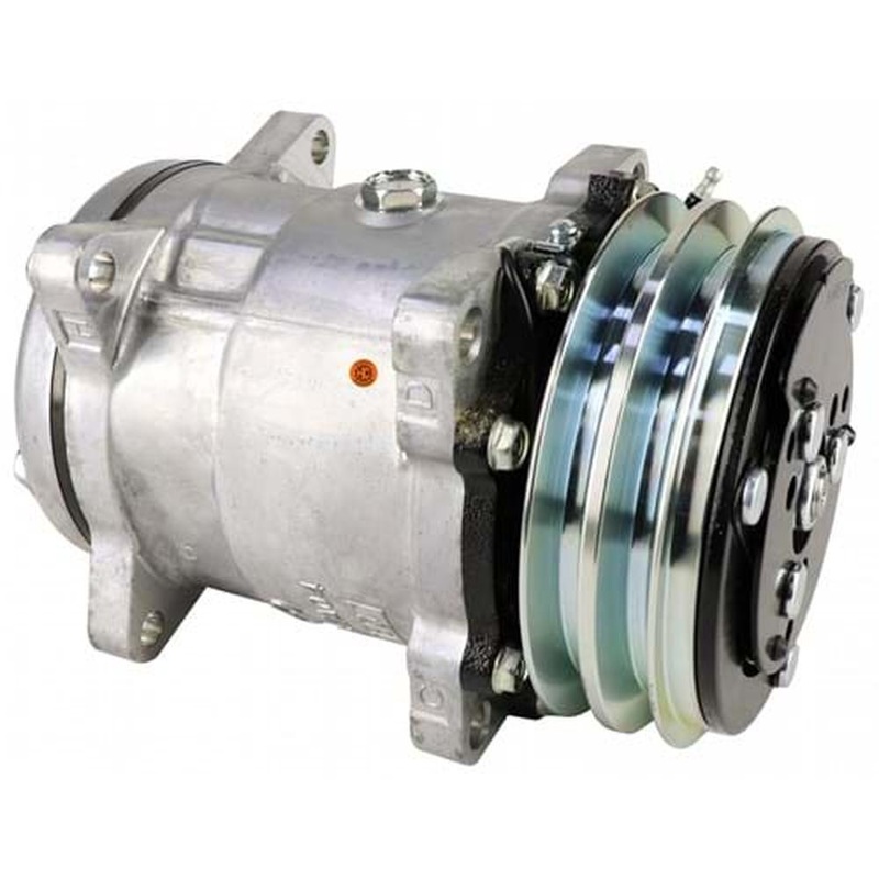 8810018 Sanden SD5H14 Compressor, w/ 2 Groove Clutch - Fits Hagie