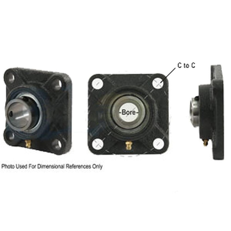 A-SAFNR1R-I-AI 4 Bolt Flanged W Set Screws