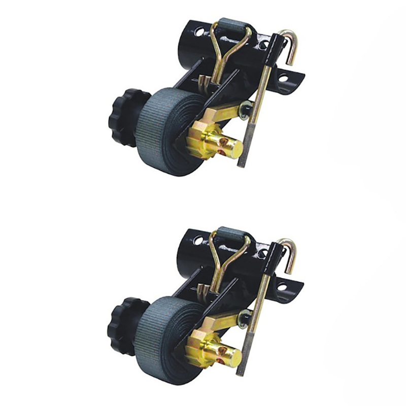 (2) Retractable Ratchet Tie Down Cargobuckle System Cargo Buckle F18800 G3