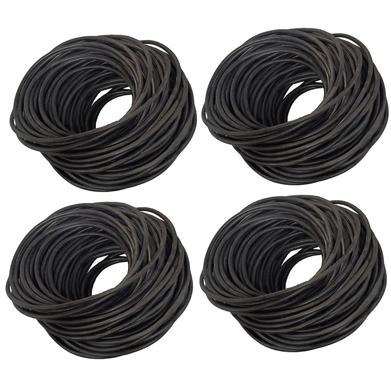 4 Rolls Rubber Rope 3/8" Solid Tarp Tie Strap Bungee Flatbed Truck Trailer 600'