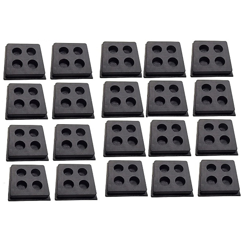 Set of (20) 2" x 2" x 3/4" Anti Vibration Heavy Duty All Rubber Isolation Pads