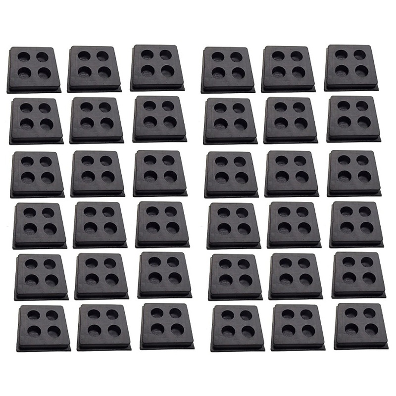 Set of (36) 2" x 2" x 3/4" Anti Vibration Heavy Duty All Rubber Isolation Pads