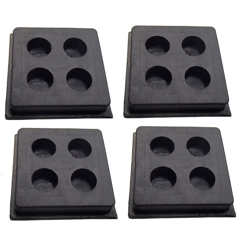 Set of (4) 2" x 2" x 3/4" Anti Vibration Heavy Duty All Rubber Isolation Pads