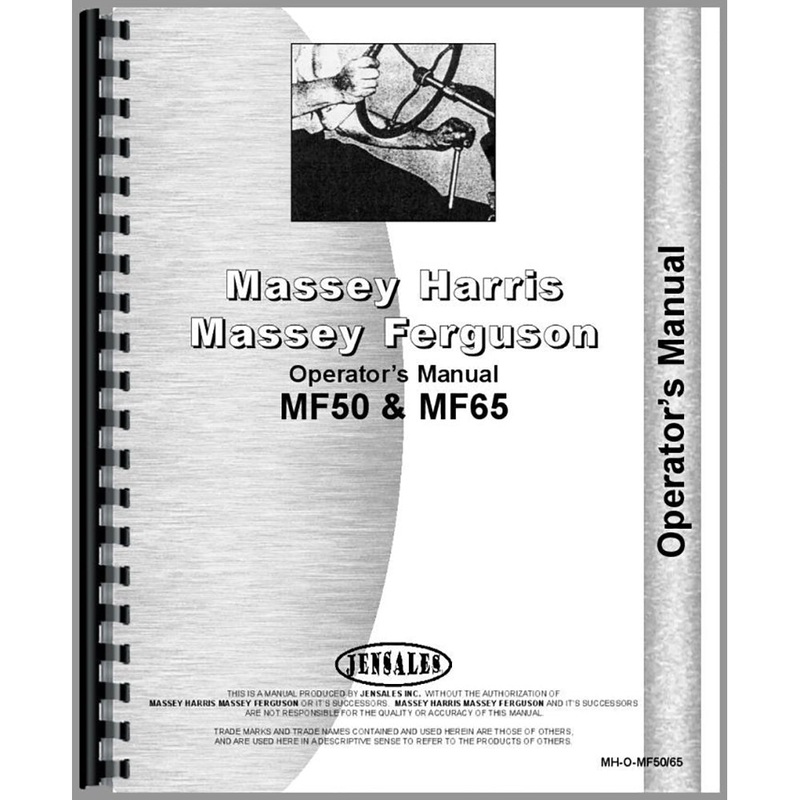 Operators Manual Fits Massey Ferguson 65 Tractor LP Only