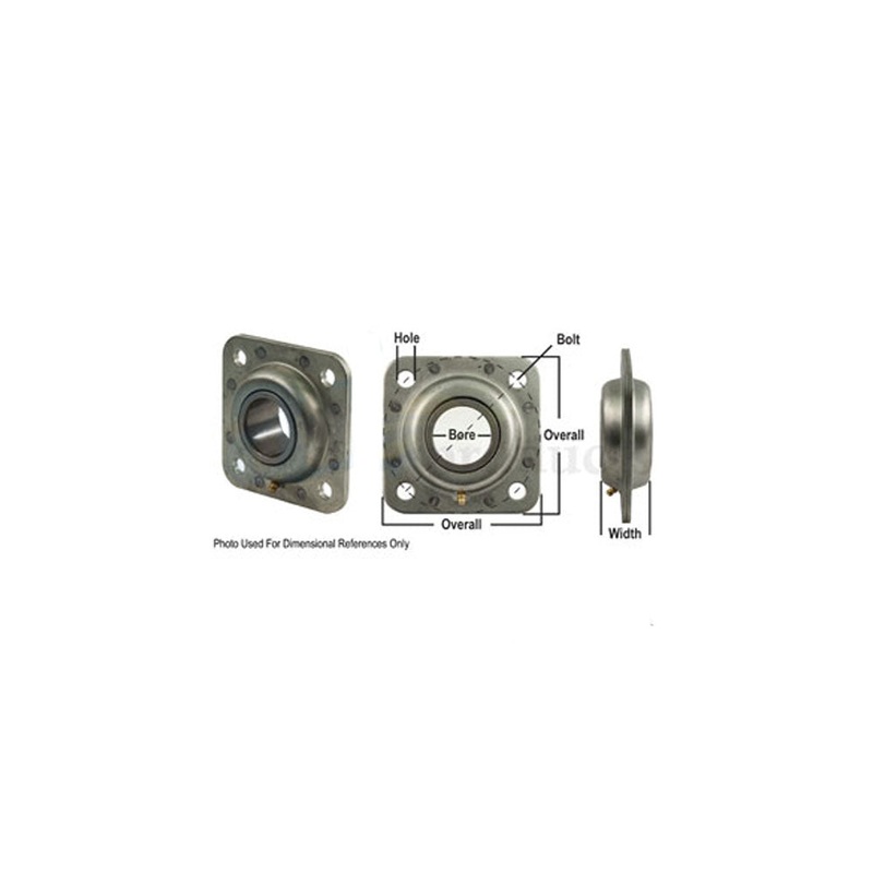 A-FD211RM-P-AI Bearing, Flanged Disc; Square Bore, Re-Lubricatable