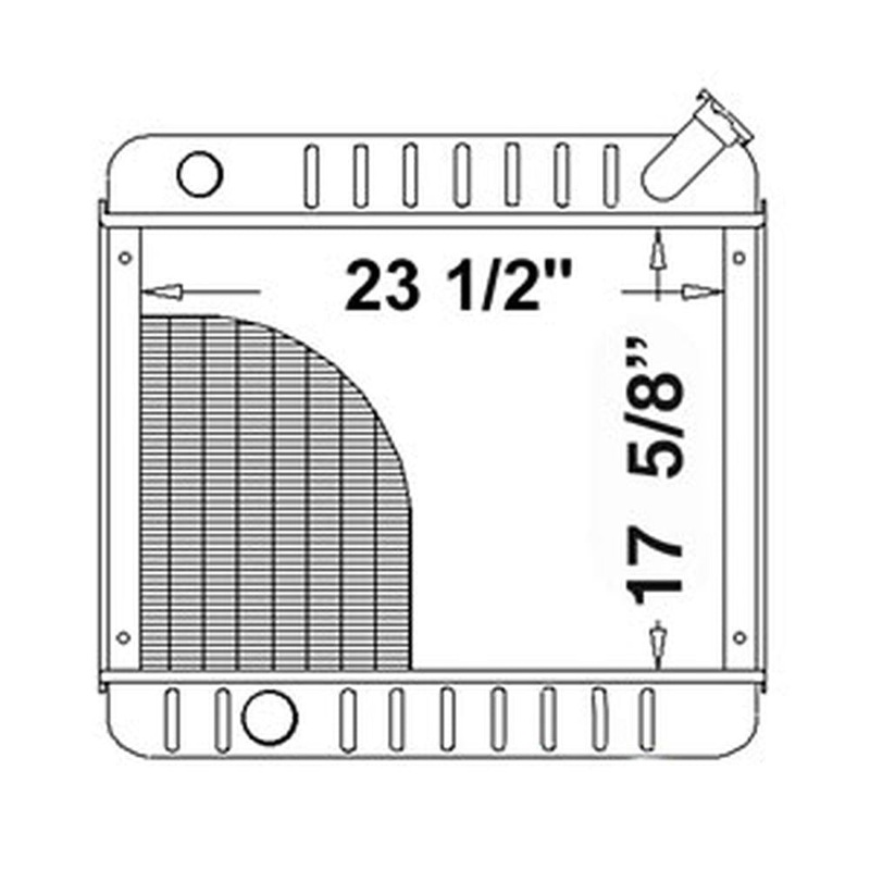 AT129141 New 17.625" High Radiator Fits John Deere Ind. Construction 210C 482C