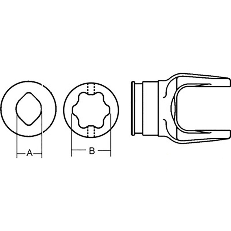 748481 New Inner Profile Yoke Fits Ford 412 415 595 BB960R BB960S