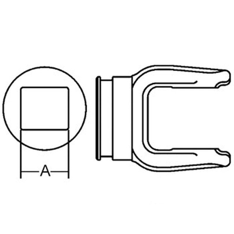 A-700-0600-AI Tube Weld Yoke (w/ Bearing Groove)