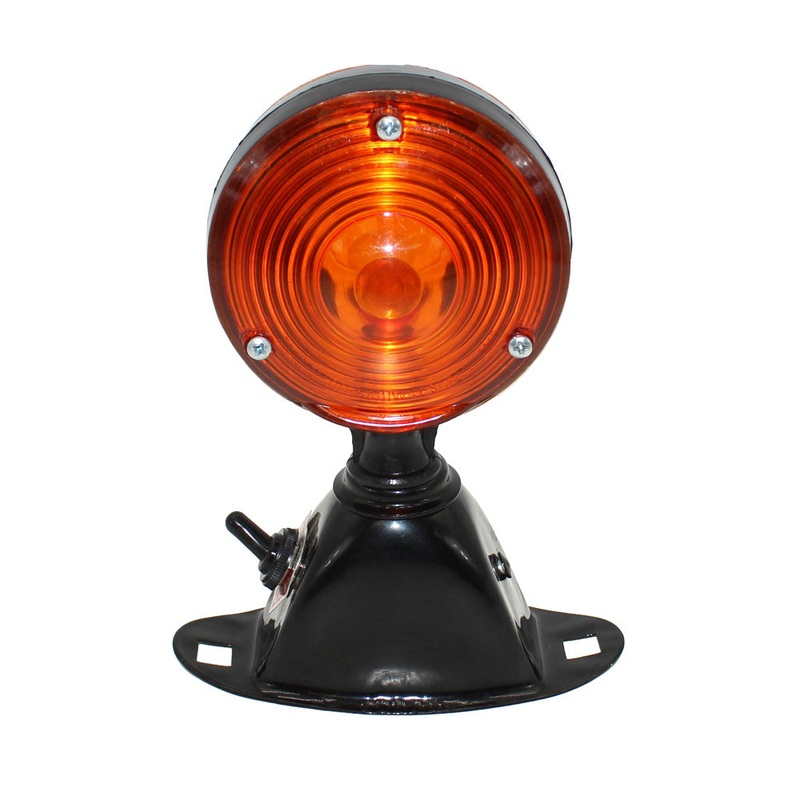 Light Assembly 12V Safety Flasher w/ Switch Round Fits Ford 4000 2000 4110
