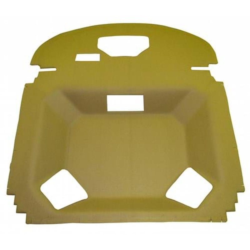 CR604H Main Headliner, Sailcloth Tan Vinyl w/ Formed Plastic Fits John Deere