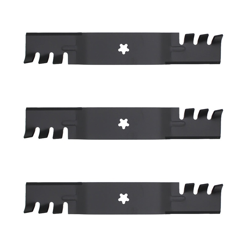 (3) Toothed Mulching Blades - 18 1/2" Replaces AYP/ROPER/SEARS: 187254 187255