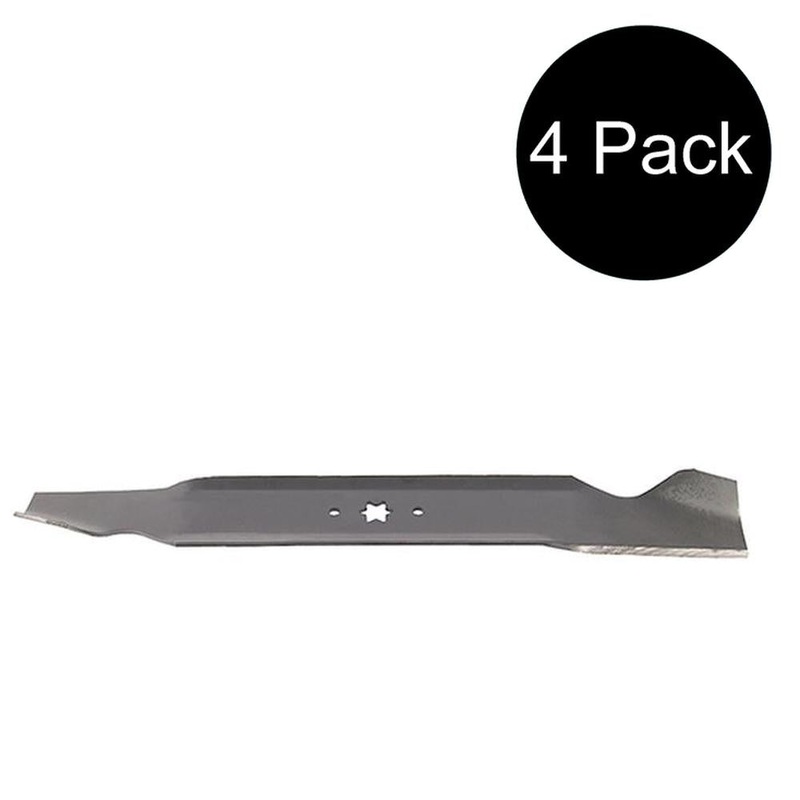 Set of (4) 21-3/16" X 6 Point Star Mower Blades Fits Multiple Mower Models