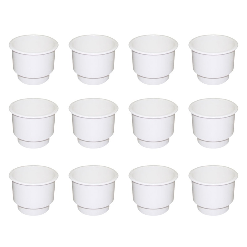 12 Pack White Boat Plastic Cup Drink Can Holder Boat Marine RV Universal Pontoon