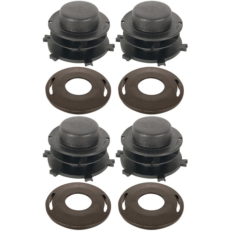 (4) Spool & Cap Combos Fits Stihl Head Cover 25-2 FS 90 100 110 120 130 55 80
