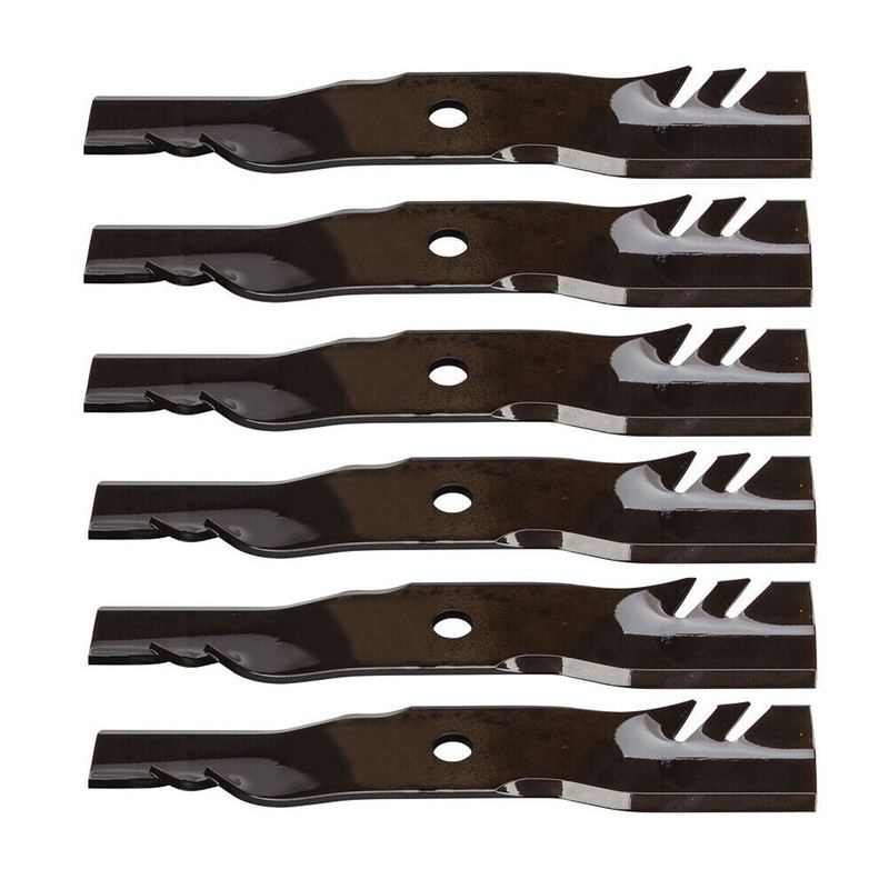 Set of (6) M136194 Toothed Mulching Blades Fits John Deere Models: 48"
