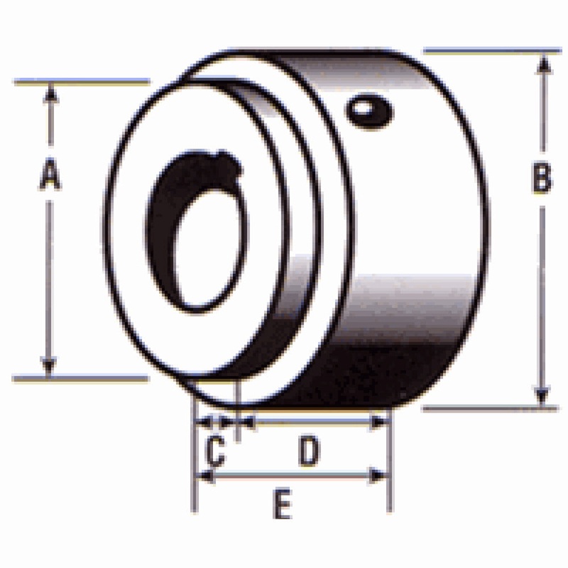 X Series Weld Hub 1- 1/2" Round Bore RBX1-12 HX1-1/2 Keyway 3/8" x 3/16"