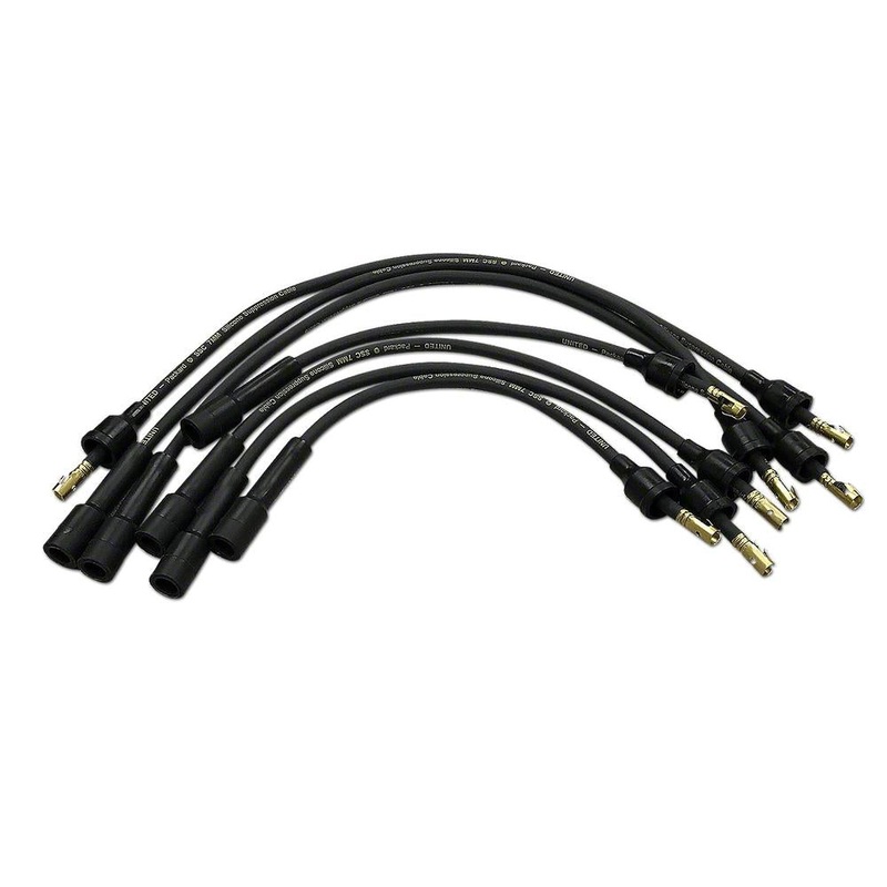 IHS4325 Spark Plug Wiring Set w/ Straight Boots, 6-cyl. - Fits International